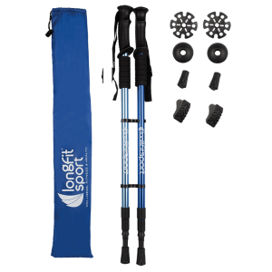 Bastones de trekking pro +funda y accesorios de regalo+cascos auriculares regalo