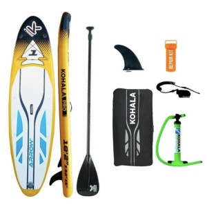 Tabla de Paddle Surf Hinchable con Accesorios Kohala Arrow 1 Amarillo (310 x 81 x 15 cm)
