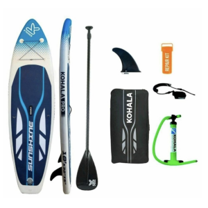 Tabla de Paddle Surf Hinchable con Accesorios Kohala Sunshine Blanco (305 x 81 x 12 cm)