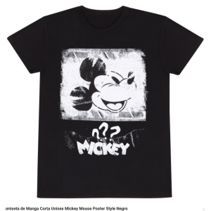 Camiseta  Mickey Mouse Poster Style Negro