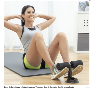 Barra de Sujeción para Abdominales con Ventosa y Guía de Ejercicios CoreUp InnovaGoods
