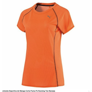Camiseta Deportiva de Manga Corta Puma Pe Running Tee Naranja